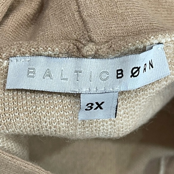 Baltic Born Tahoe Turtleneck windowpane sweater size 3X office cozy neutral work - Picture 7 of 16